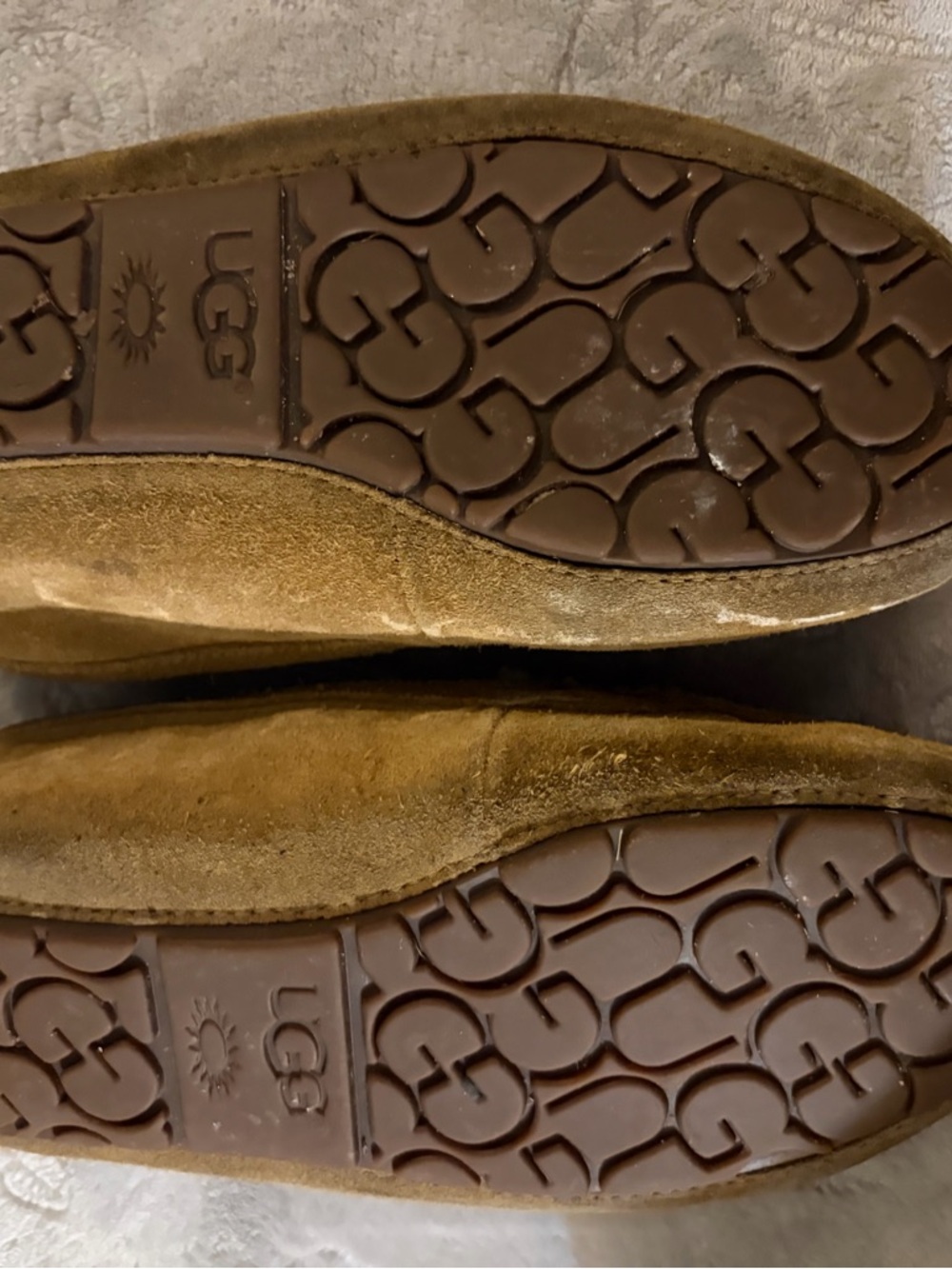 UGG Chestnut Brown Lintney Suede Moccasins - Picture 5 of 9